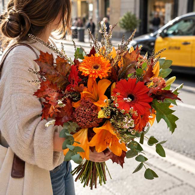 autumn bouquet home delivery barcelona