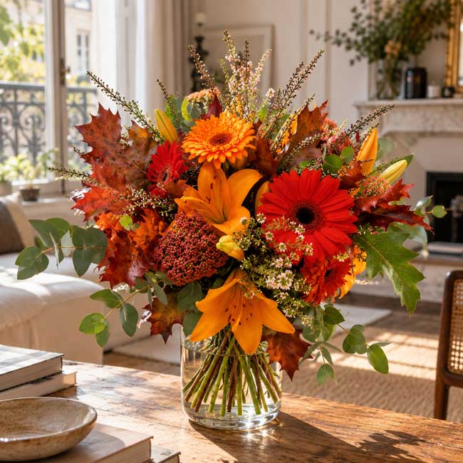 Autumn colour bouquet in Barcelona