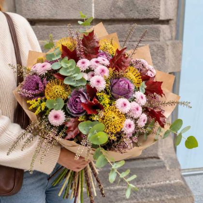 autumn colour bouquet home delivery barcelona