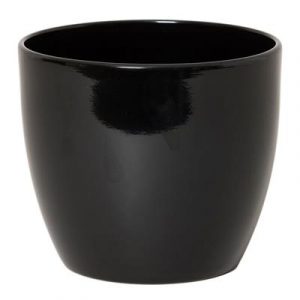 black-plant-pot