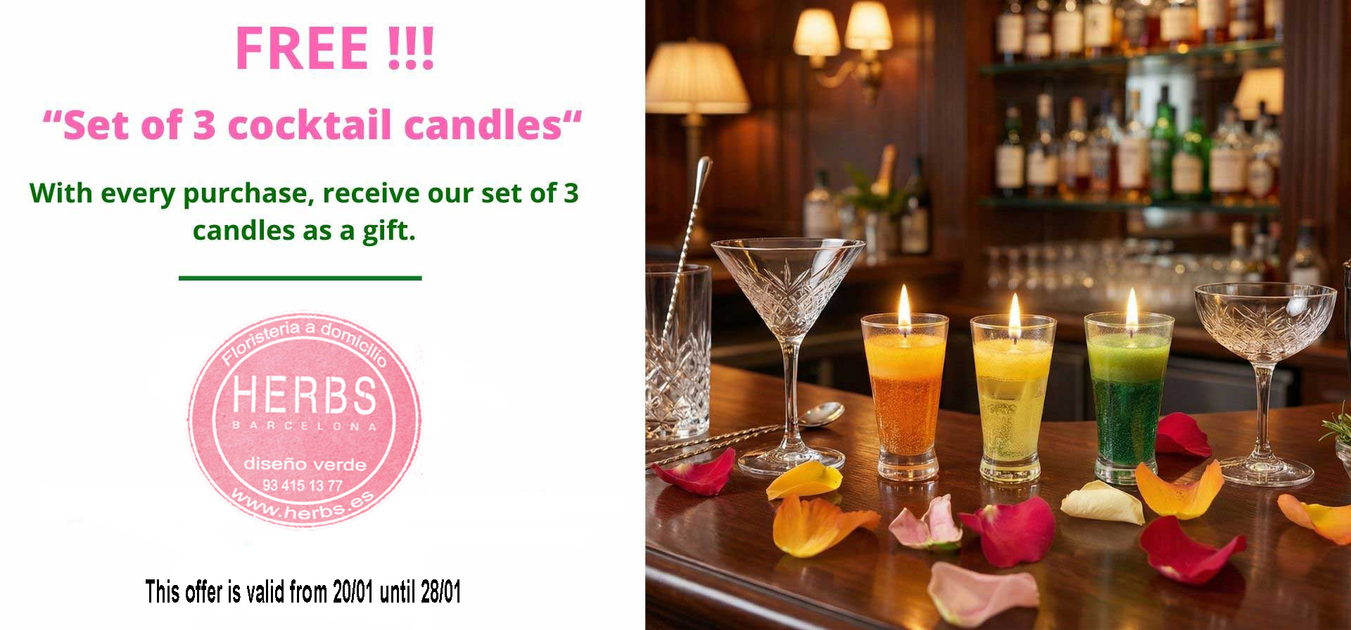 Grandma's Special Herbs - 52 free-candles-with-flowers