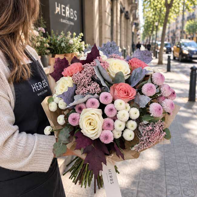 bouquet assorted pastel color