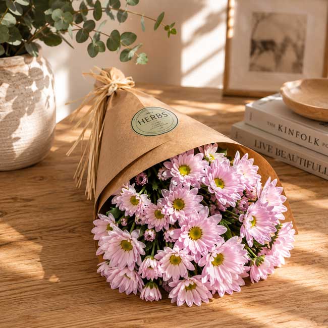 pink daisy flower bouquet